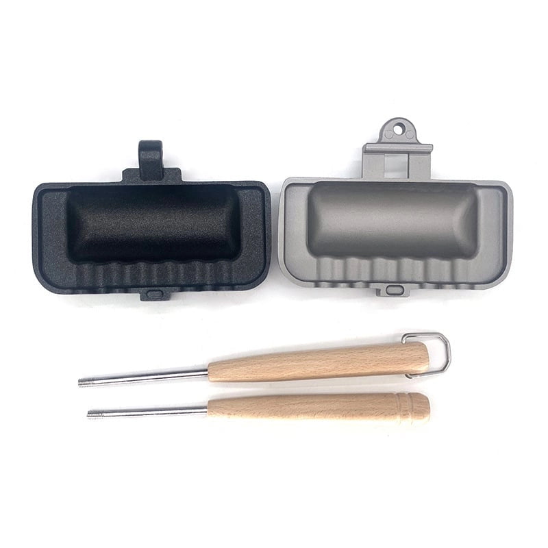 Dubbelzijdige Sandwichpan – Antiaanbak Aluminium Ontbijtgrillpan