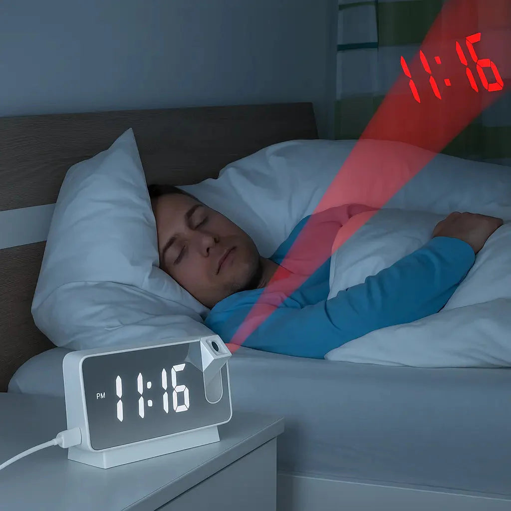 Digitaler Projektionswecker – Zeitbild bis 5 m projizierbar Mivoza Deutschland