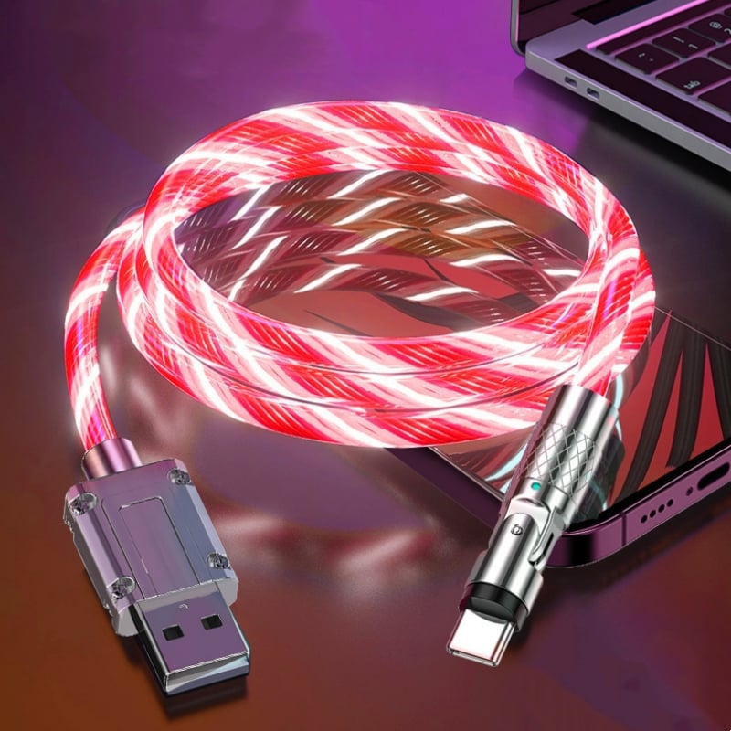 Draaibare Oplaadkabel — 540° Snelladen met LED-licht