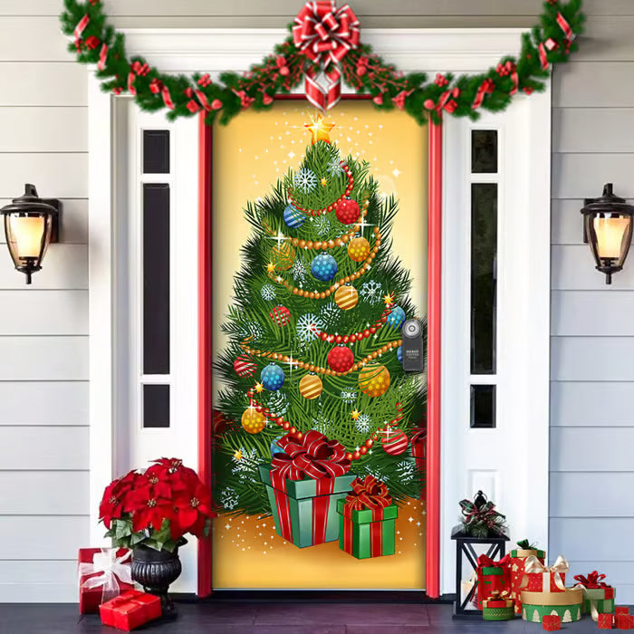 Kerstdeurbekleding — creëer direct een feestelijke sfeer