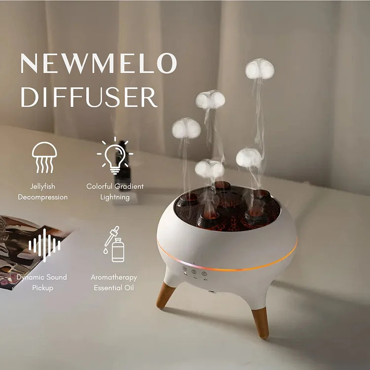Jellyfish Mist Diffuser — Aromatherapie met Gekleurde Lichteffecten (Europees Stekkertype)