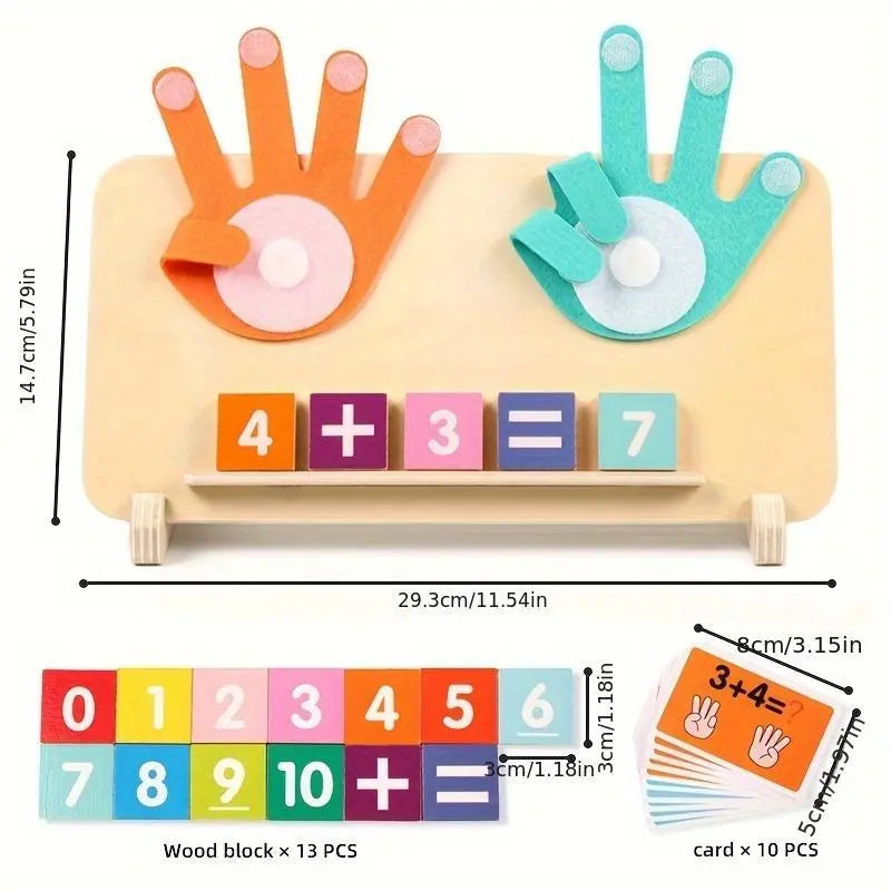 Houten nummer leer spel — speels wiskunde leren