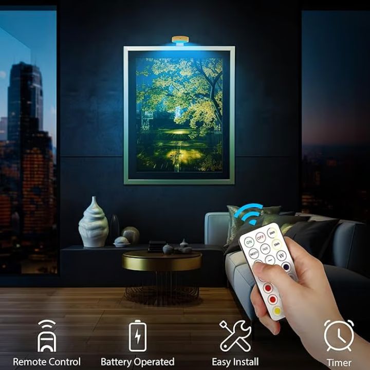 1+1 Gratis | Magnetische LED-Bilderleuchte – Dimmbar & wiederaufladbar Mivoza Deutschland