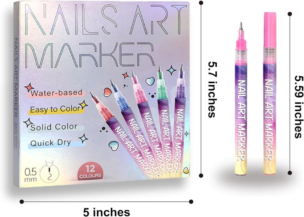 Nagelontwerp kleurpotloodset — stralende kleuren voor perfecte nagels