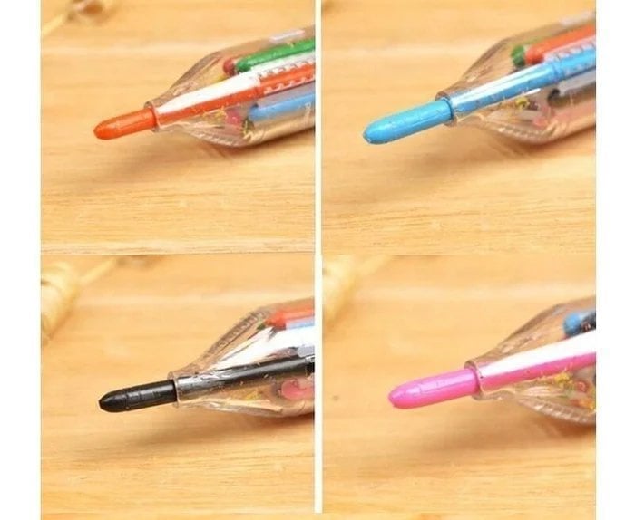 8-in-1 Kleurpotlood voor Kinderen – Compact, Veilig, Veelzijdig