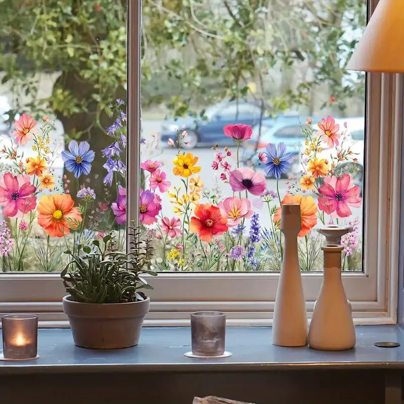 Dubbelzijdige bloemenraamdecoratie – Elke dag vrolijkheid in huis