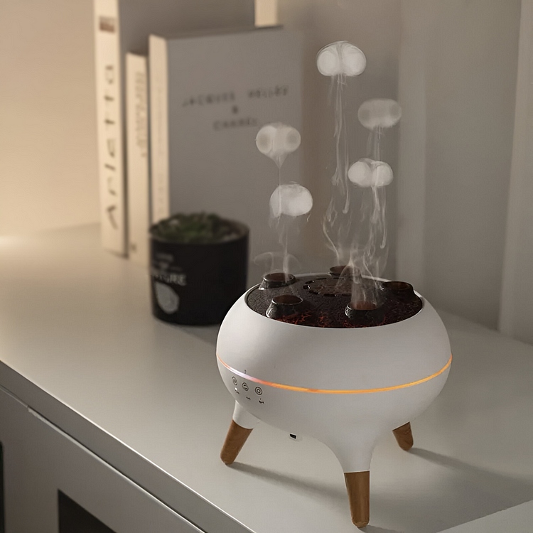 Jellyfish Mist Diffuser — Aromatherapie met Gekleurde Lichteffecten (Europees Stekkertype)