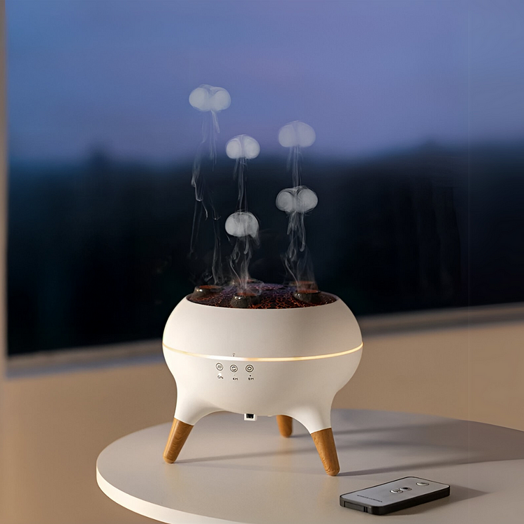 Jellyfish Mist Diffuser — Aromatherapie met Gekleurde Lichteffecten (Europees Stekkertype)
