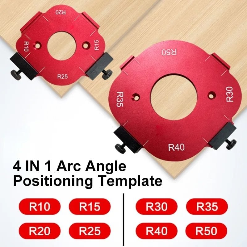 4-in-1 aluminium positioneersjabloon voor houtbewerking