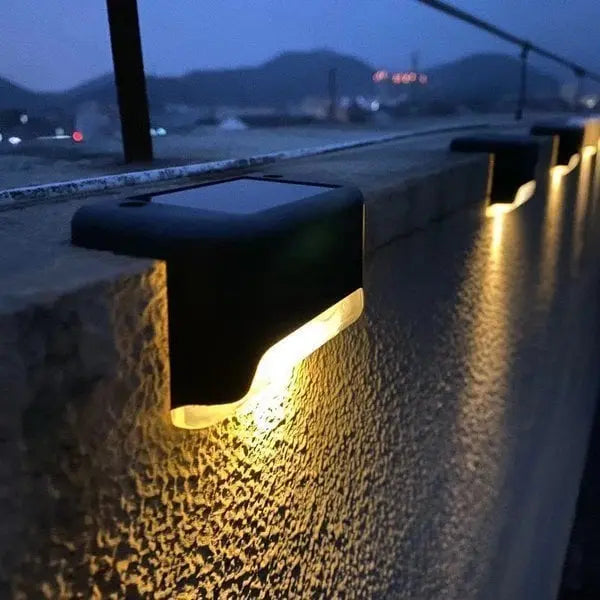 4-delige set zonne-terrasverlichting – weerbestendige buitenlamp