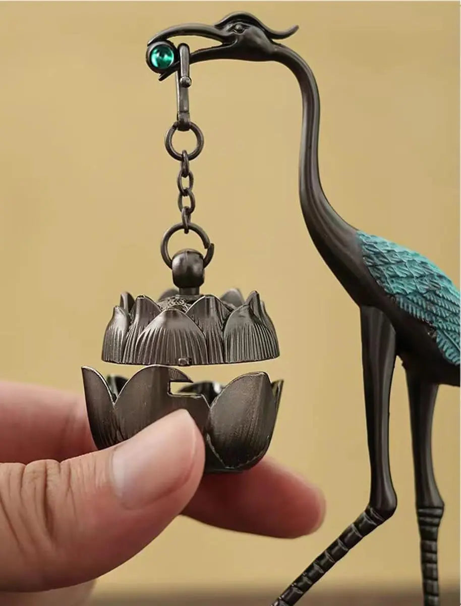 Lotus kraanvogel decoratie & aroma diffuser – voor ontspannen zintuigen & warme sfeer