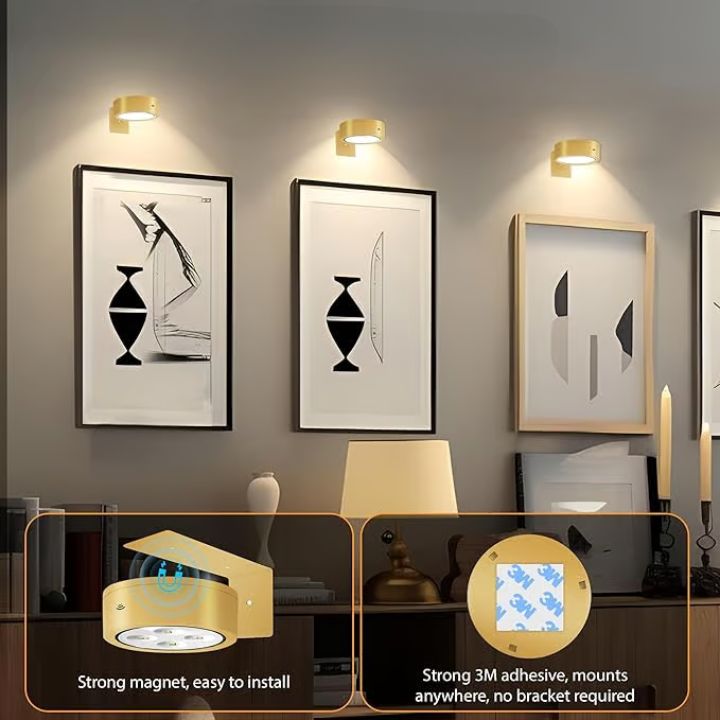 1+1 Gratis | Magnetische LED-Bilderleuchte – Dimmbar & wiederaufladbar Mivoza Deutschland