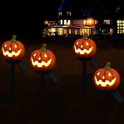 Zonnepompoenlantaarn — Buiten Halloweenversiering met Warm Gloeiend Licht