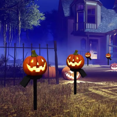 Zonnepompoenlantaarn — Buiten Halloweenversiering met Warm Gloeiend Licht