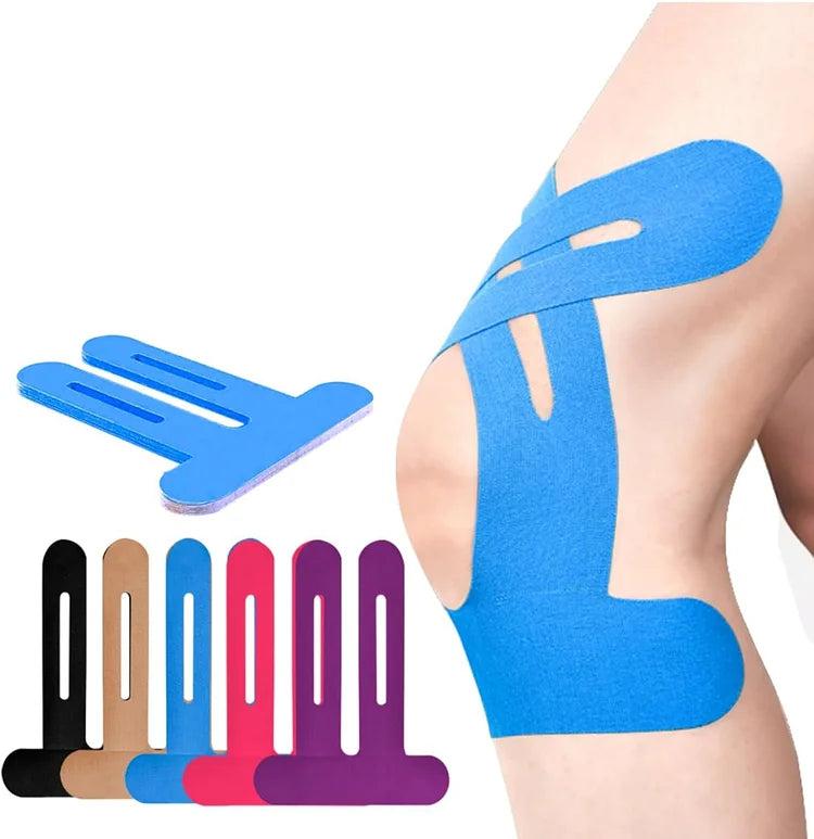 Kniebrace Tape – Vooraf Gesneden Kinesiotape voor Actieve Gewrichten