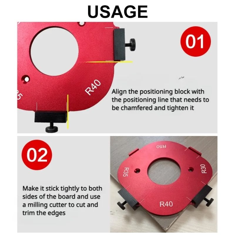 4-in-1 aluminium positioneersjabloon voor houtbewerking
