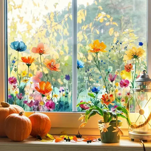 Dubbelzijdige bloemenraamdecoratie – Elke dag vrolijkheid in huis