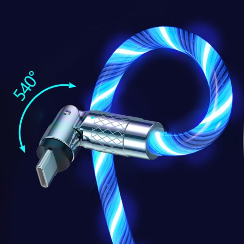 Draaibare Oplaadkabel — 540° Snelladen met LED-licht