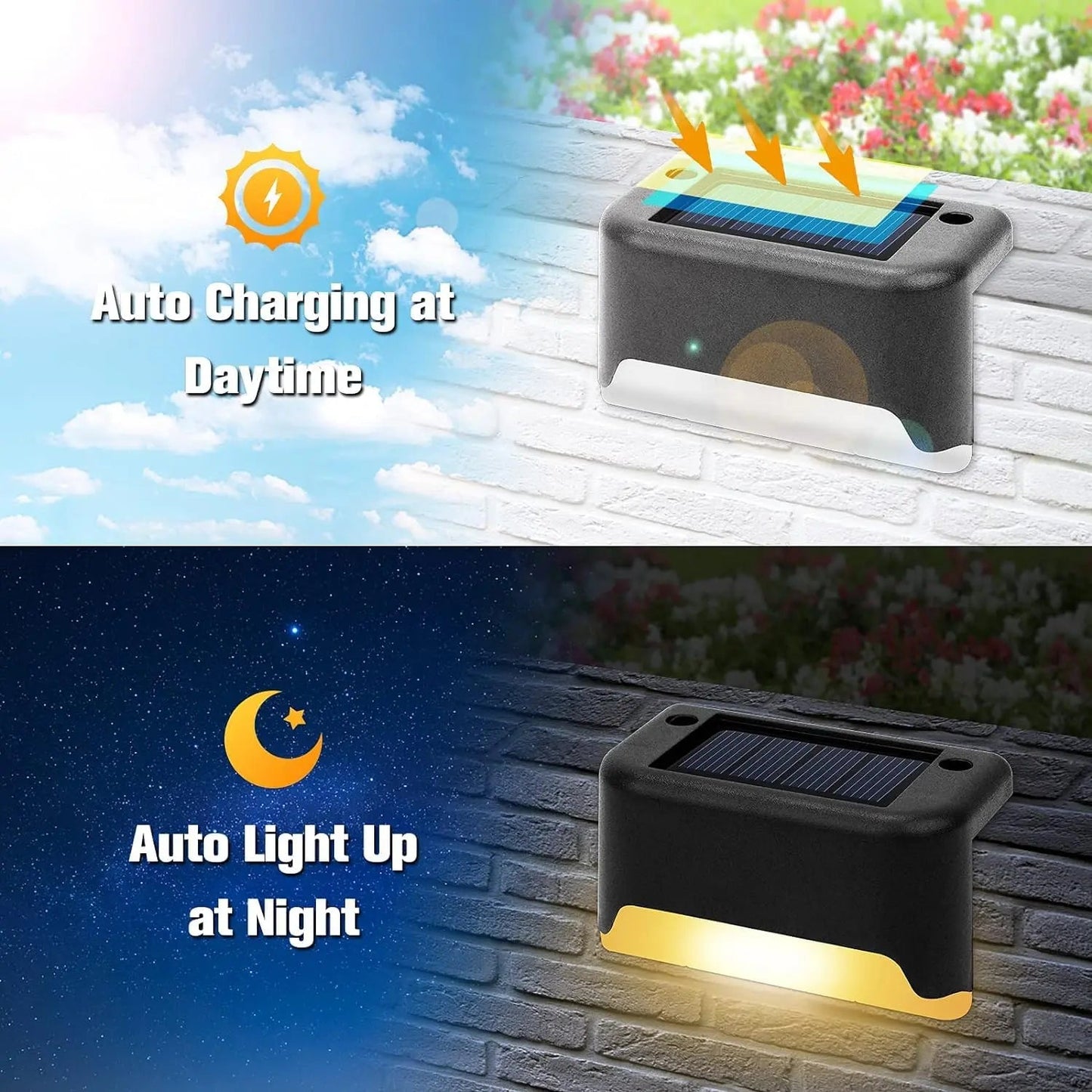4-delige set zonne-terrasverlichting – weerbestendige buitenlamp