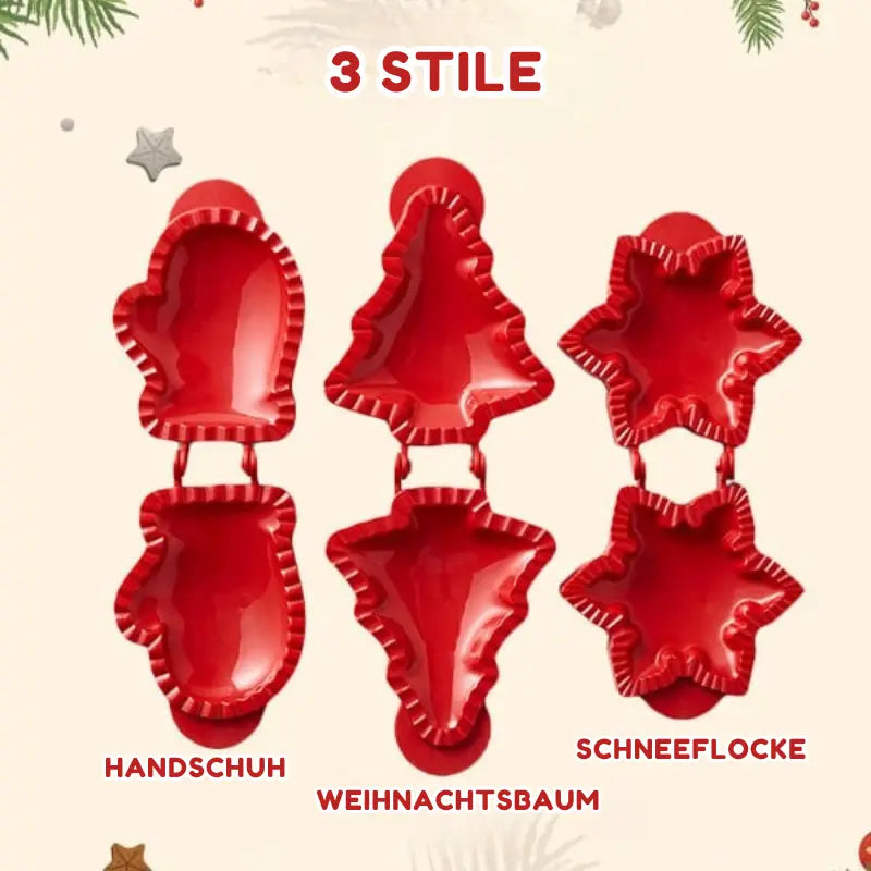 1+2 GRATIS | Handpasteimaker met kerstvormen – Bakplezier voor iedereen