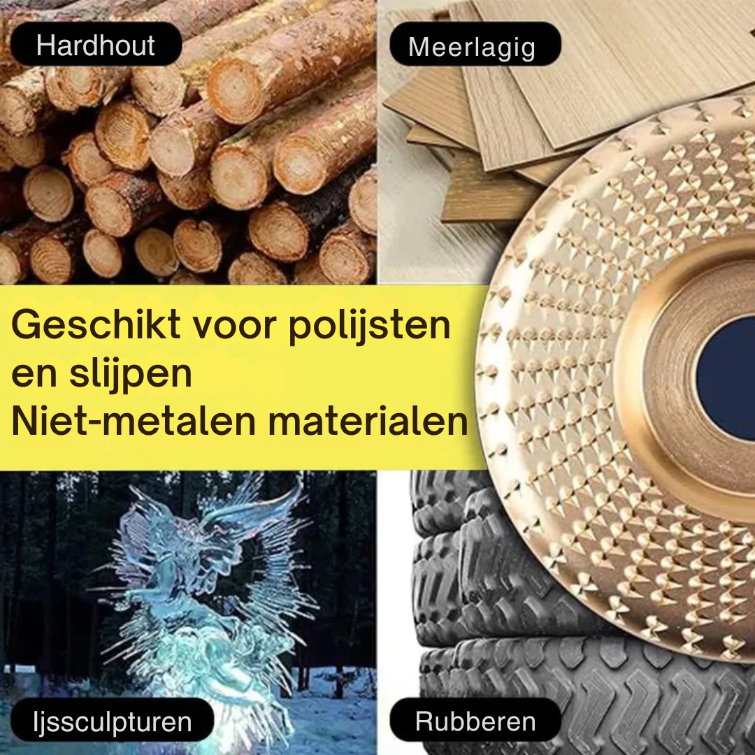 Haakse-slijper schijven voor hout – snijden, vormen & schuren (3 stuks)