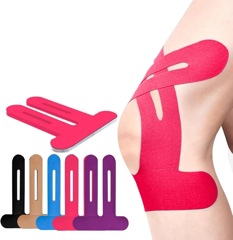 Kniebrace Tape – Vooraf Gesneden Kinesiotape voor Actieve Gewrichten