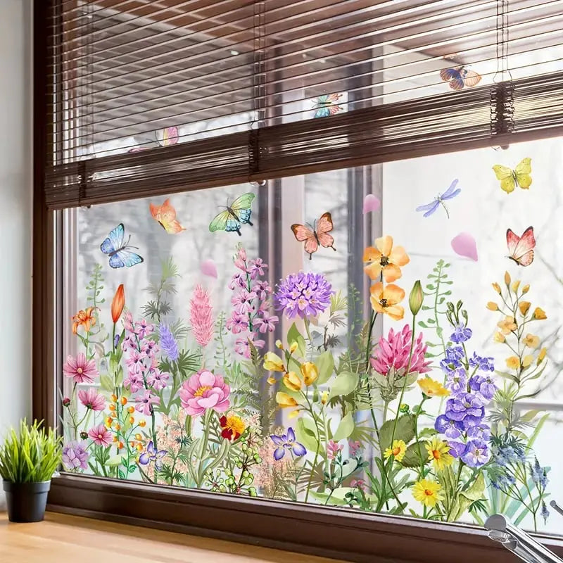 Dubbelzijdige bloemenraamdecoratie – Elke dag vrolijkheid in huis