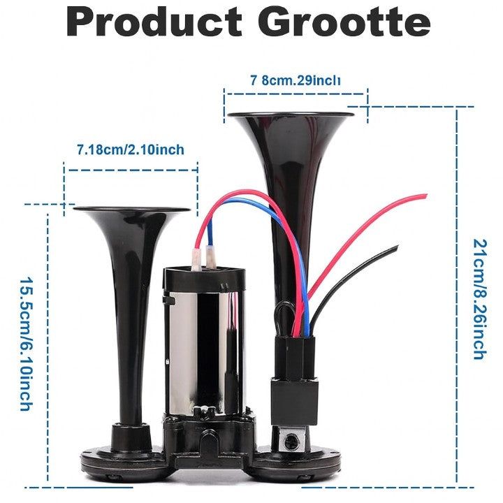 Trein luchthoorn voor auto & vrachtwagen — helder, krachtig signaalgeluid