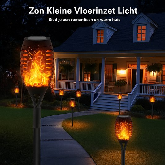Solar LED Tuinfakkel met Realistisch Vlammeneffect – Sfeervol Licht zonder Echt Vuur