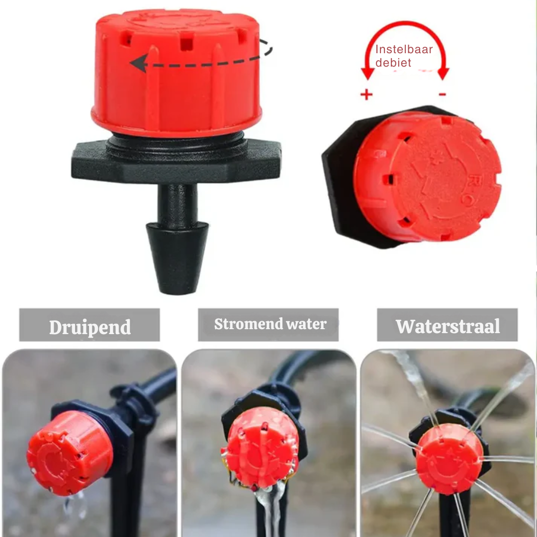 Slimme plantenbewatering – Druppelsysteem voor tuin & pot (100 stuks)