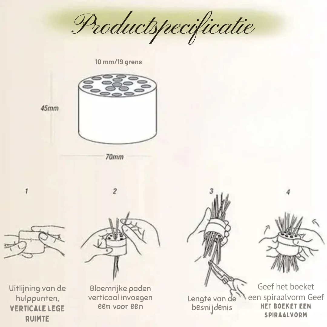 Spiraalvormige Bloemenhouder voor Perfecte Vaascomposities