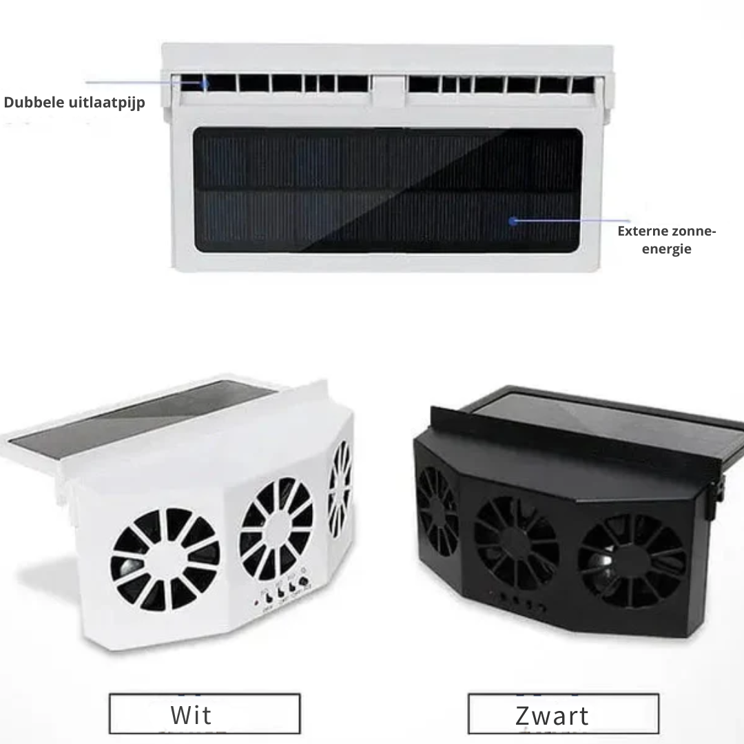 Zonne-energie Autoventilator – Draadloos & Compact