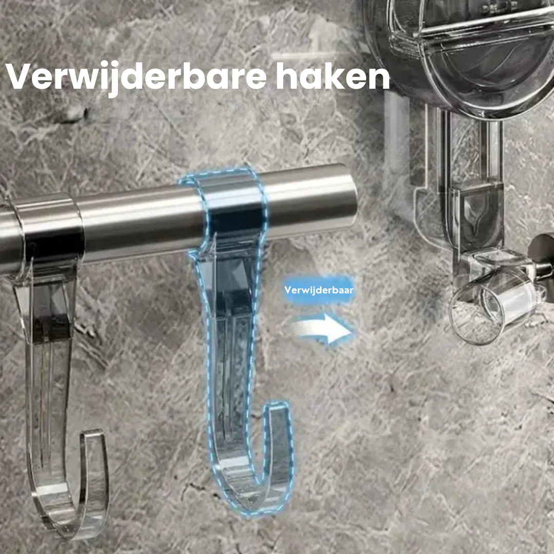 Handdoekhouder met zuignap – boren niet nodig