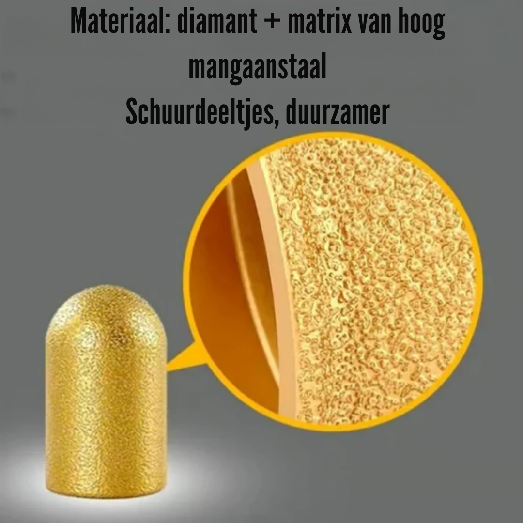Diamant-slijpkoppen – 4 stuks voor metaal & steen