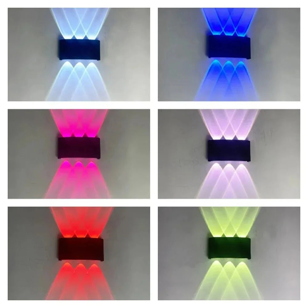 RGB-zonne-muurlamp met 4-zijdige sfeerverlichting