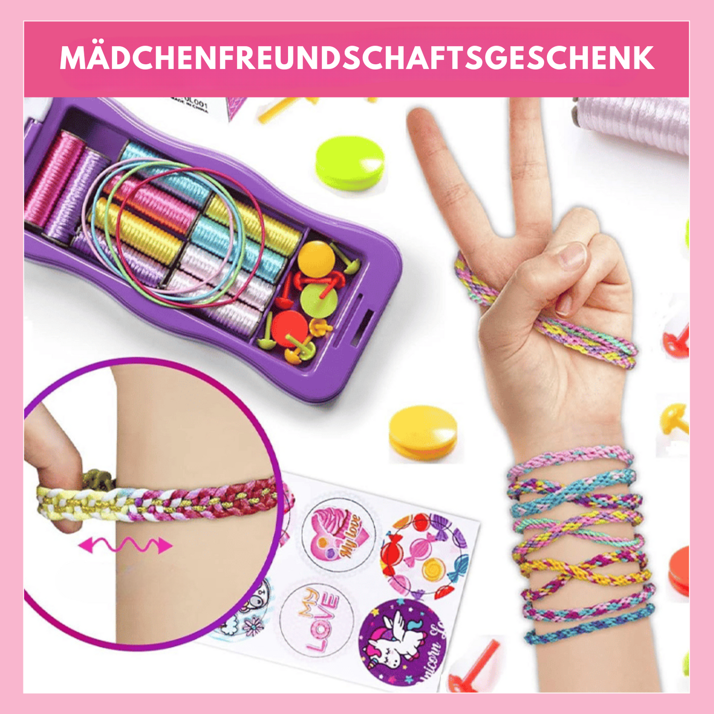 DIY hand touw vlechten set