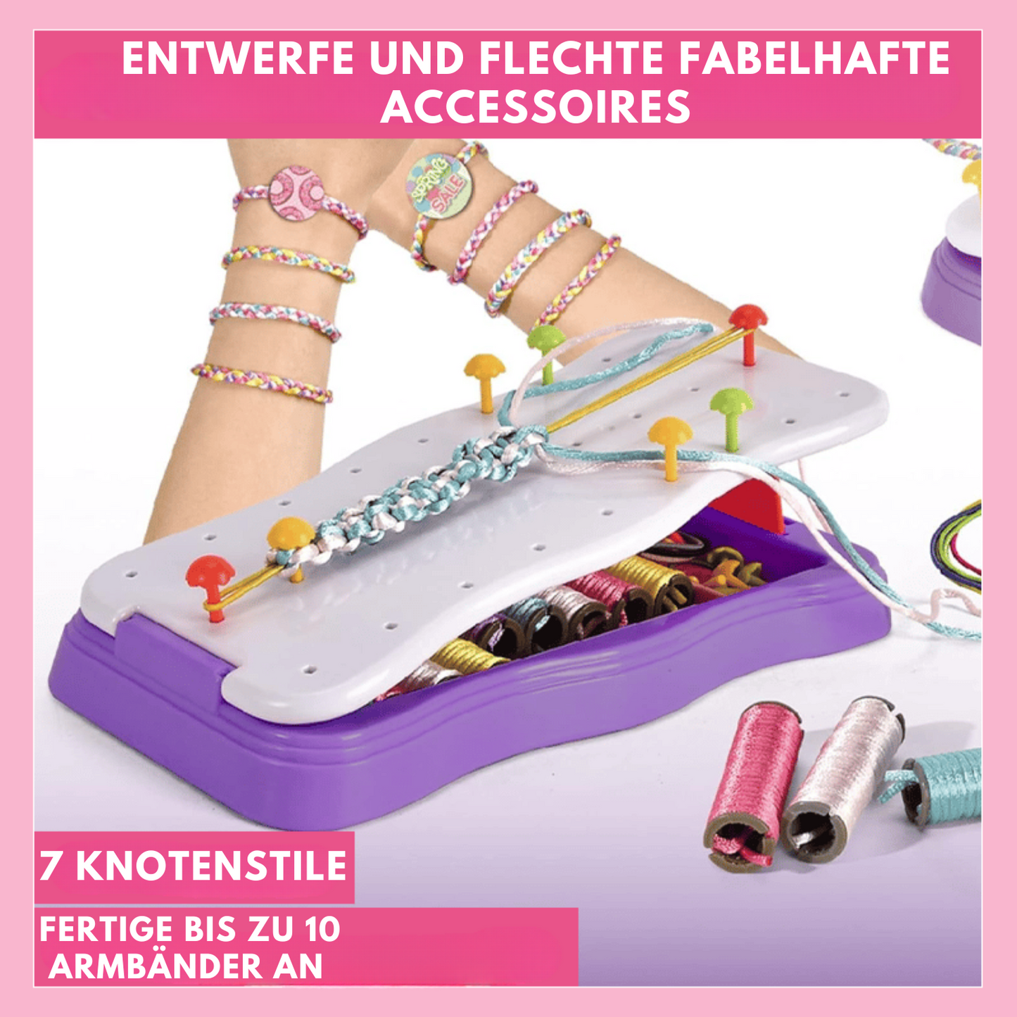 DIY hand touw vlechten set
