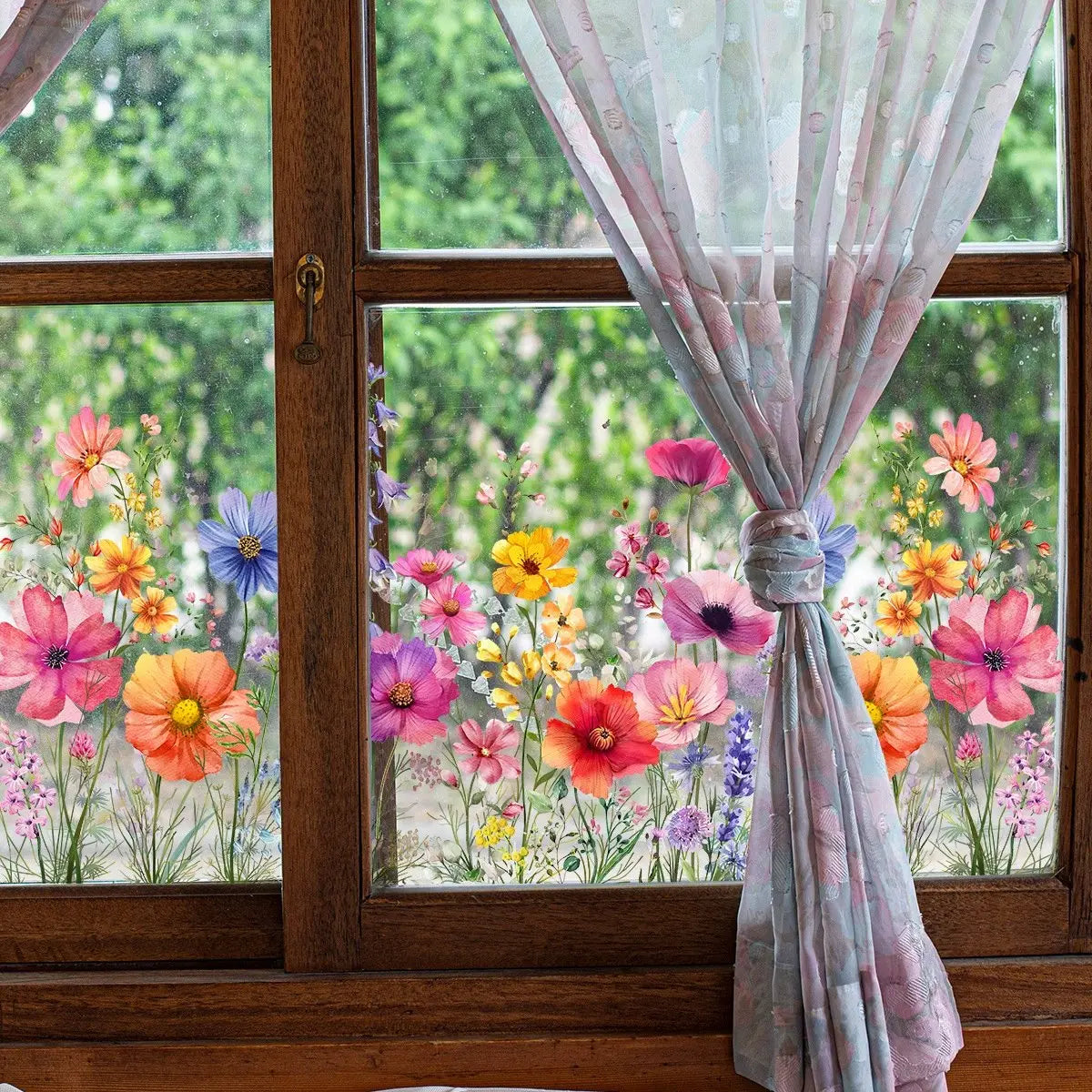 Dubbelzijdige bloemenraamdecoratie – Elke dag vrolijkheid in huis