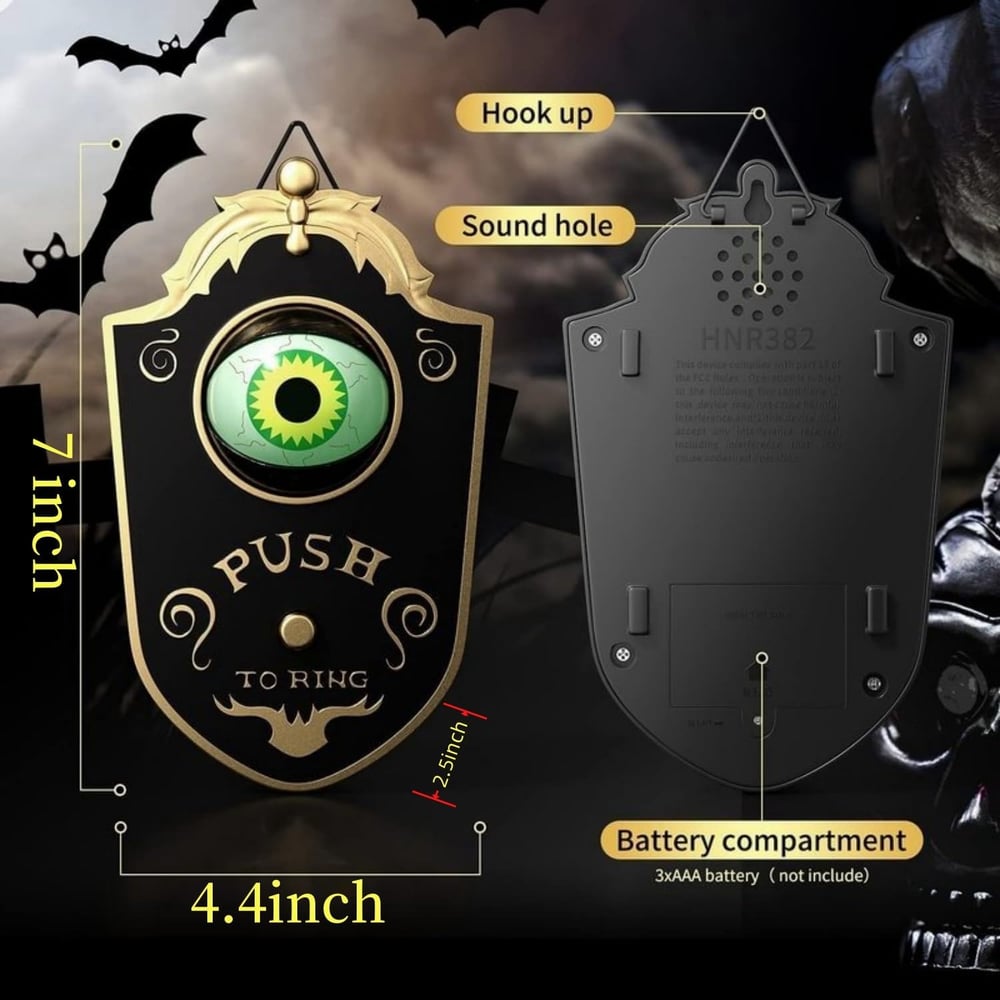 Geanimeerde LED deurbel — Griezelige Sfeer Met één Druk op de Knop