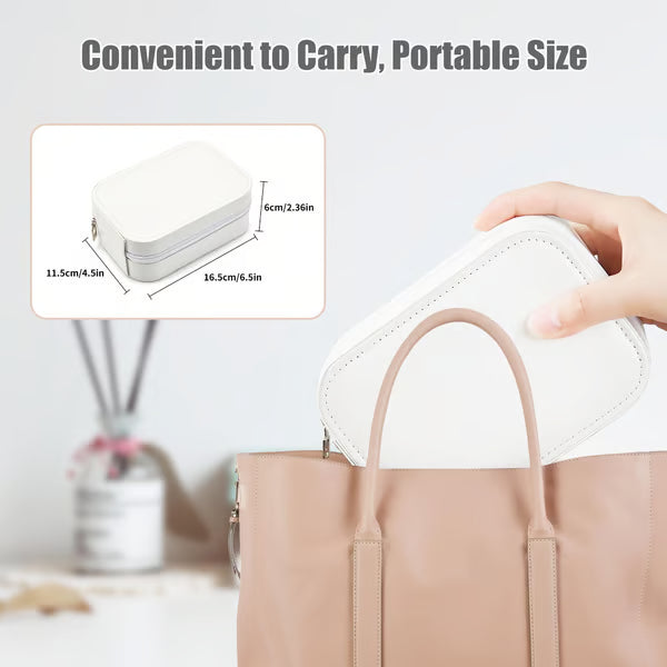 Draagbare Make-up Organizer — Compact LED-spiegel met Verstelbare Verlichting