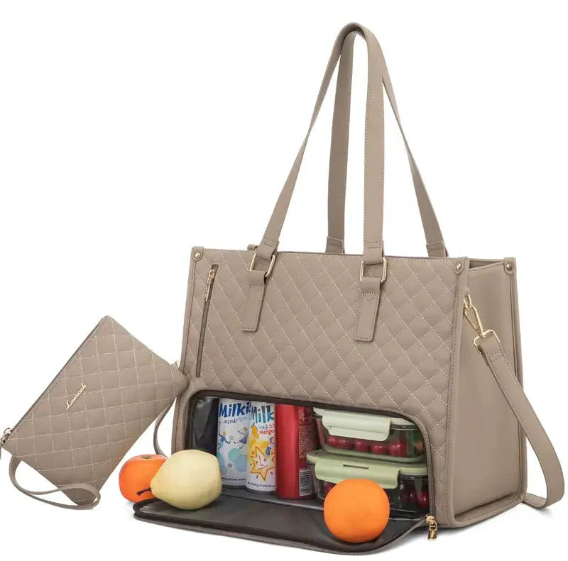 2-in-1 Elegante Tasche mit Isoliertem Lebensmittel-Fach Mivoza Deutschland