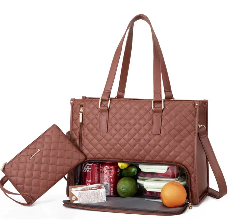 2-in-1 Elegante Tasche mit Isoliertem Lebensmittel-Fach Mivoza Deutschland