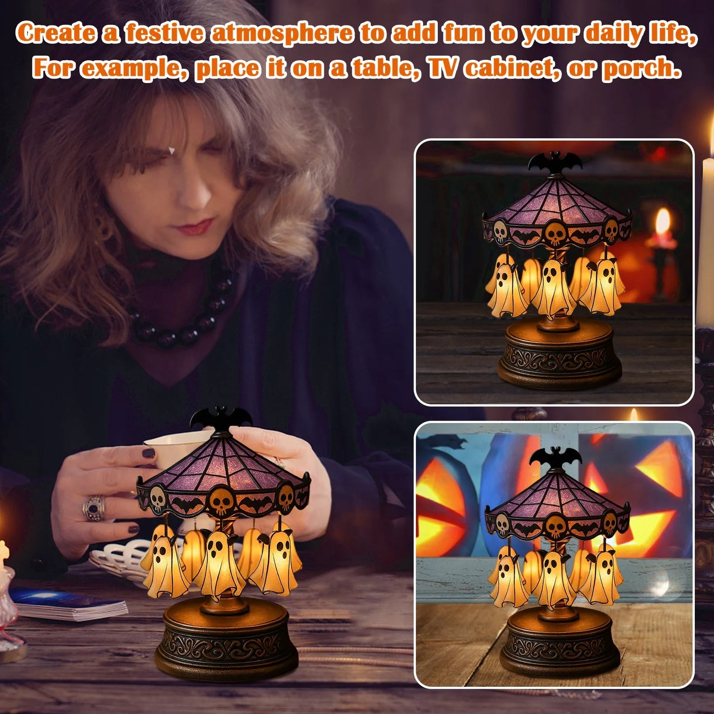 Halloween Spookdraaier Licht – Warm Decoratief Licht