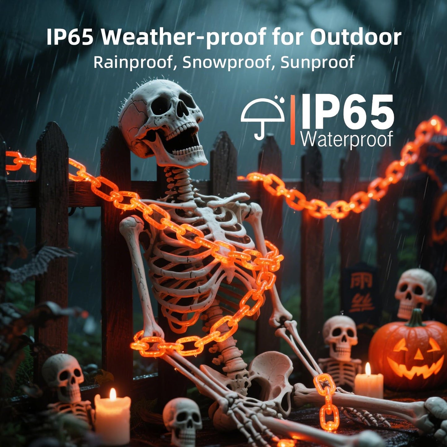 Halloween Chain-Link String Lights, Waterproof Mivoza Deutschland