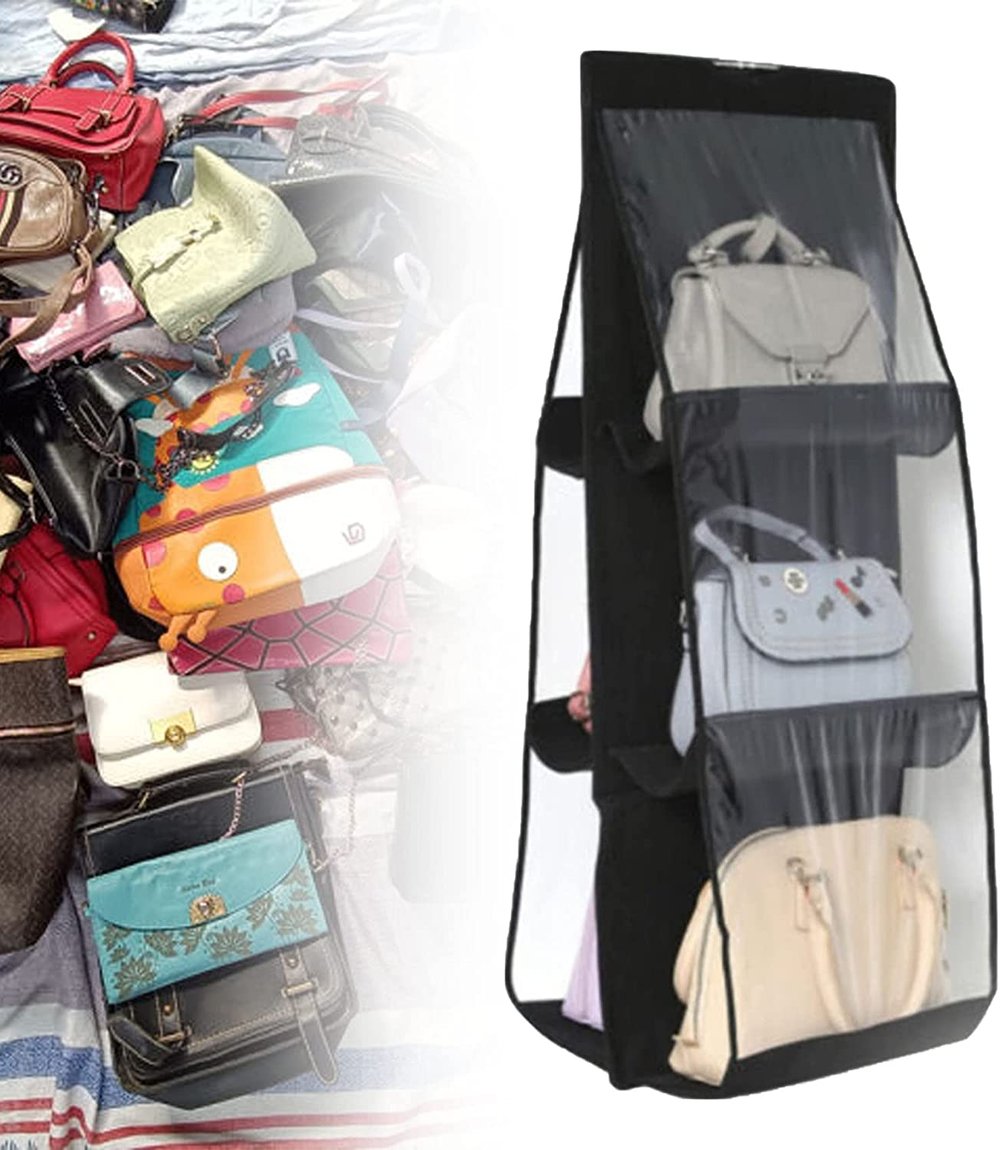Dubbelzijdige Hangende Opbergzak – Zeslaagse Organizer voor Handtassen