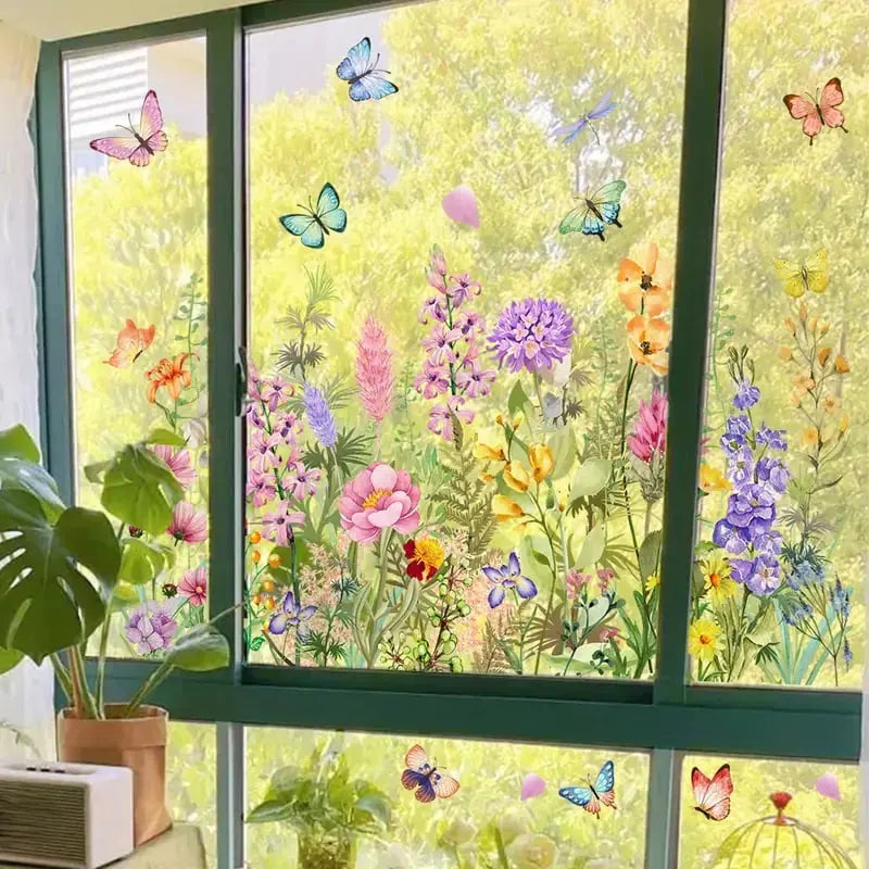 Dubbelzijdige bloemenraamdecoratie – Elke dag vrolijkheid in huis