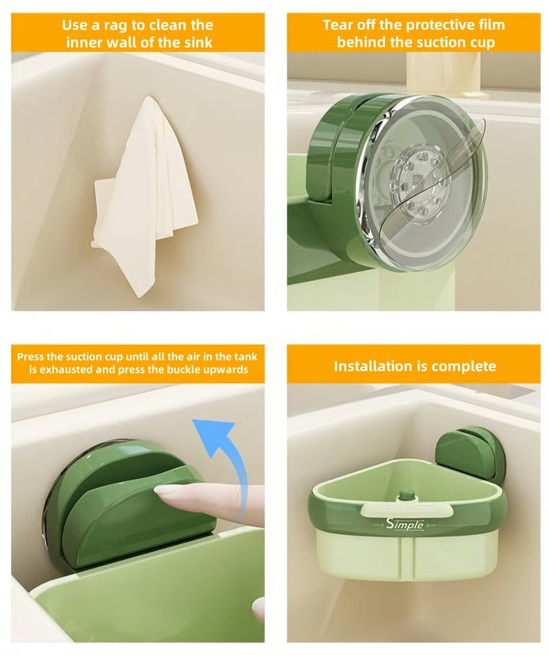Suction Cup Sink Corner Rack Mivoza Deutschland