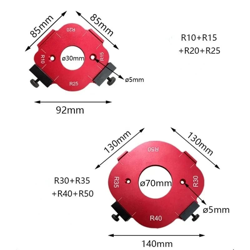 4-in-1 aluminium positioneersjabloon voor houtbewerking
