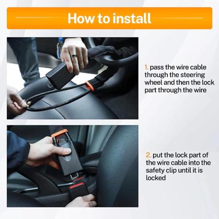 Anti-Theft Car Steering Wheel Lock, Car Steering Wheel Security Lock, Padlock for Car Steering Wheel Mivoza Deutschland