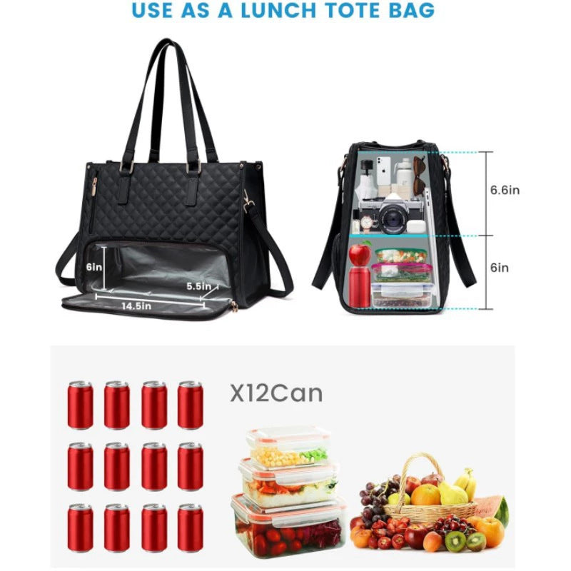 2-in-1 Elegante Tasche mit Isoliertem Lebensmittel-Fach Mivoza Deutschland